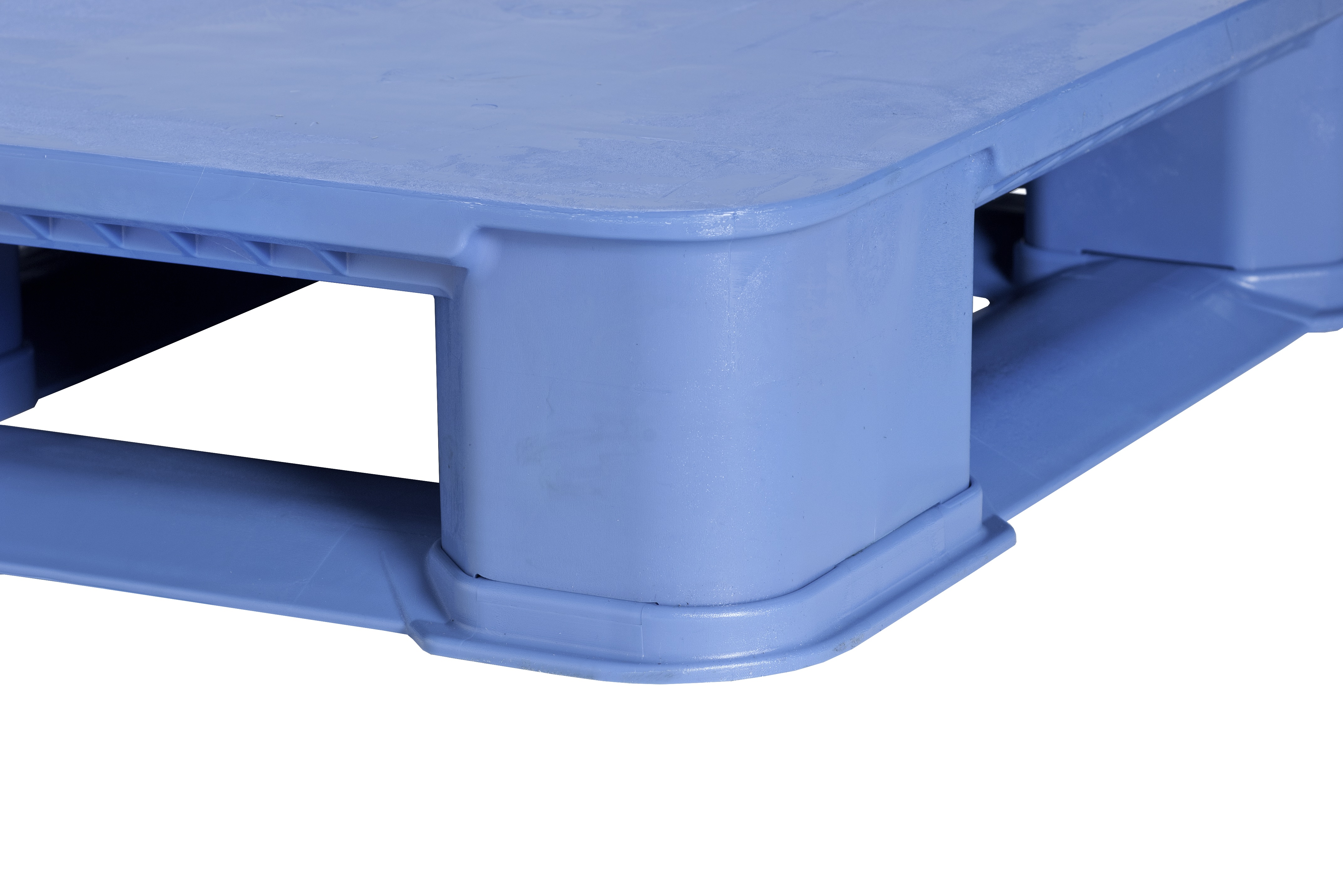 40 x 48 Double Leg Ratchet Solid Top Rackable Pallet - Blue Image 2